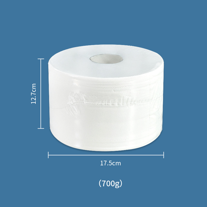 12 platos de papel de bombeo central, inodoro comercial, rollo de papel grande, caja completa al por mayor, papel higiénico de extracción central de dos pisos