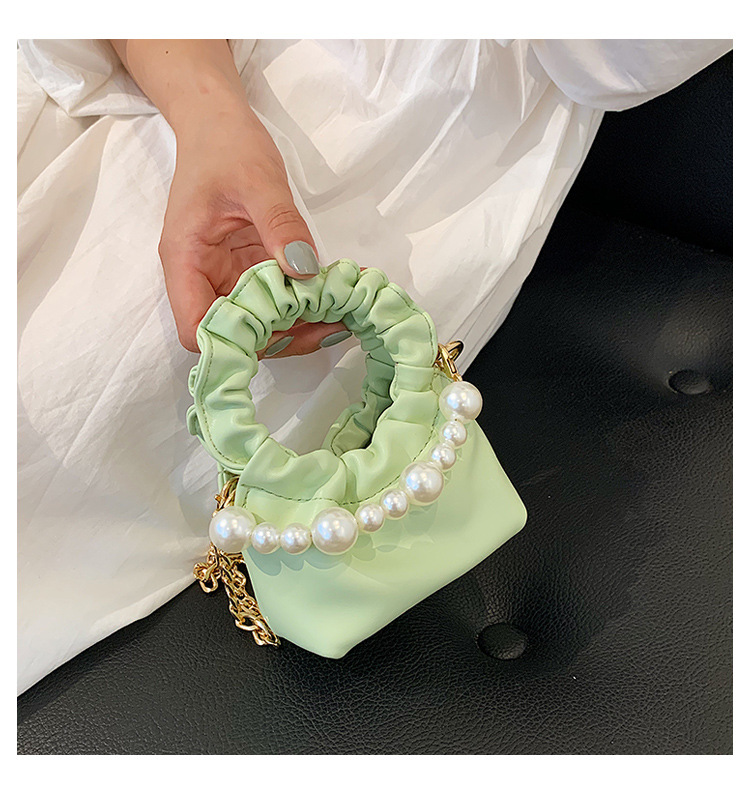 Großhandel Plissierte Perlenkette Einfarbige Handtasche Nihaojewelry display picture 190
