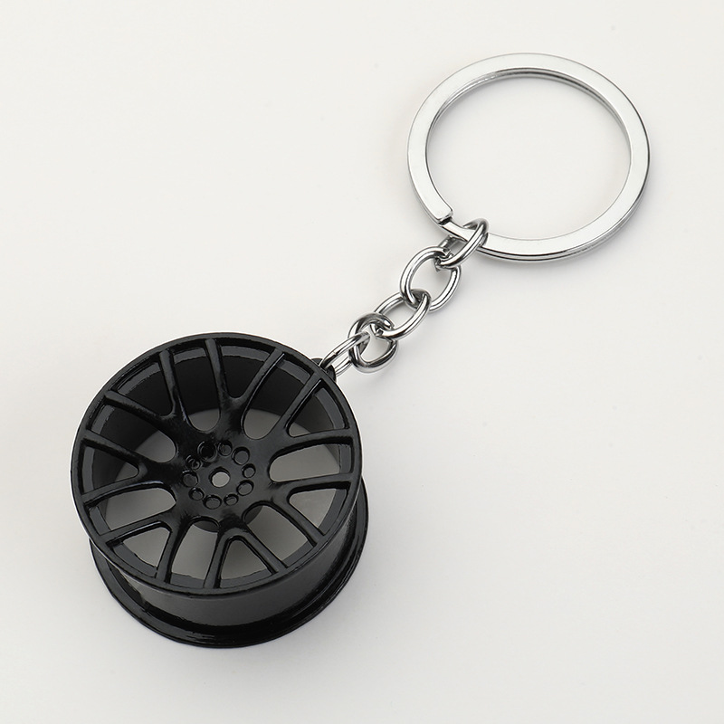Marine Style Style Direct Sales Car Modification Fittings Small Gift Men's Metal Wheel Hub Pendant Wholesale Wheel Hub Keychain