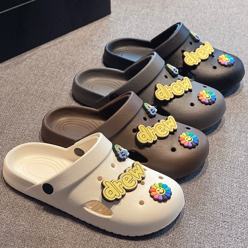 Обувь с пещерой, полукруглые тапочки, холодные тапочки, женские легкие и нескользящие, чтобы носить летнюю моду, плоский пляж