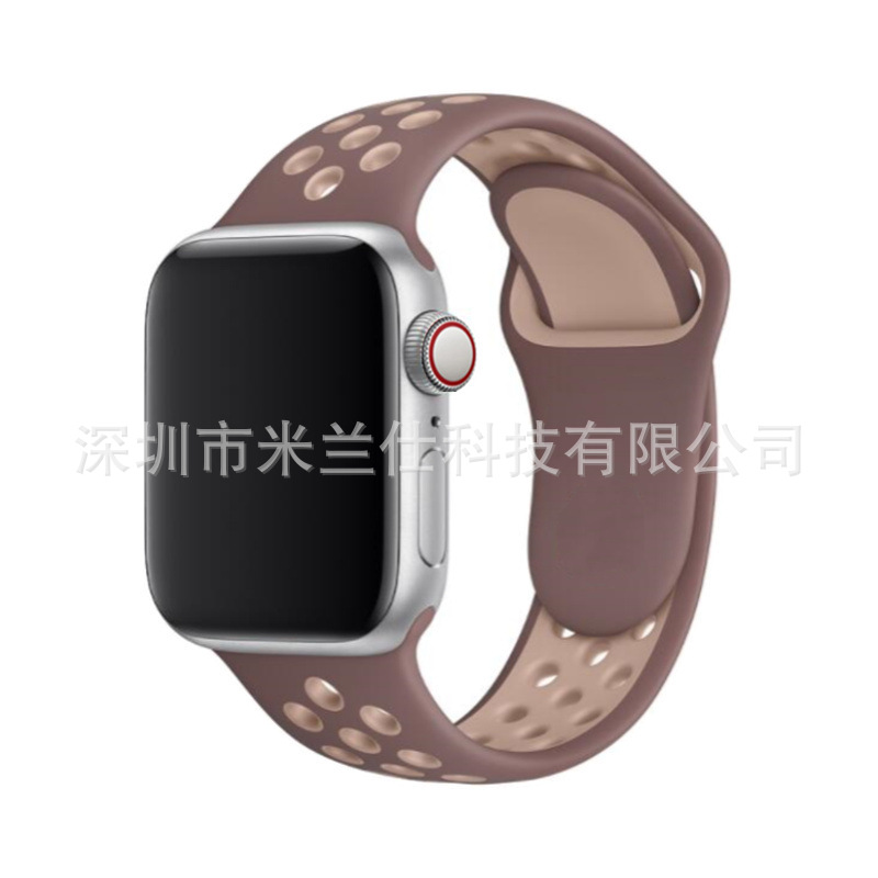 Correa deportiva de silicona Nike bicolor S11 compatible con Apple iWatch 678910SE, fabricante