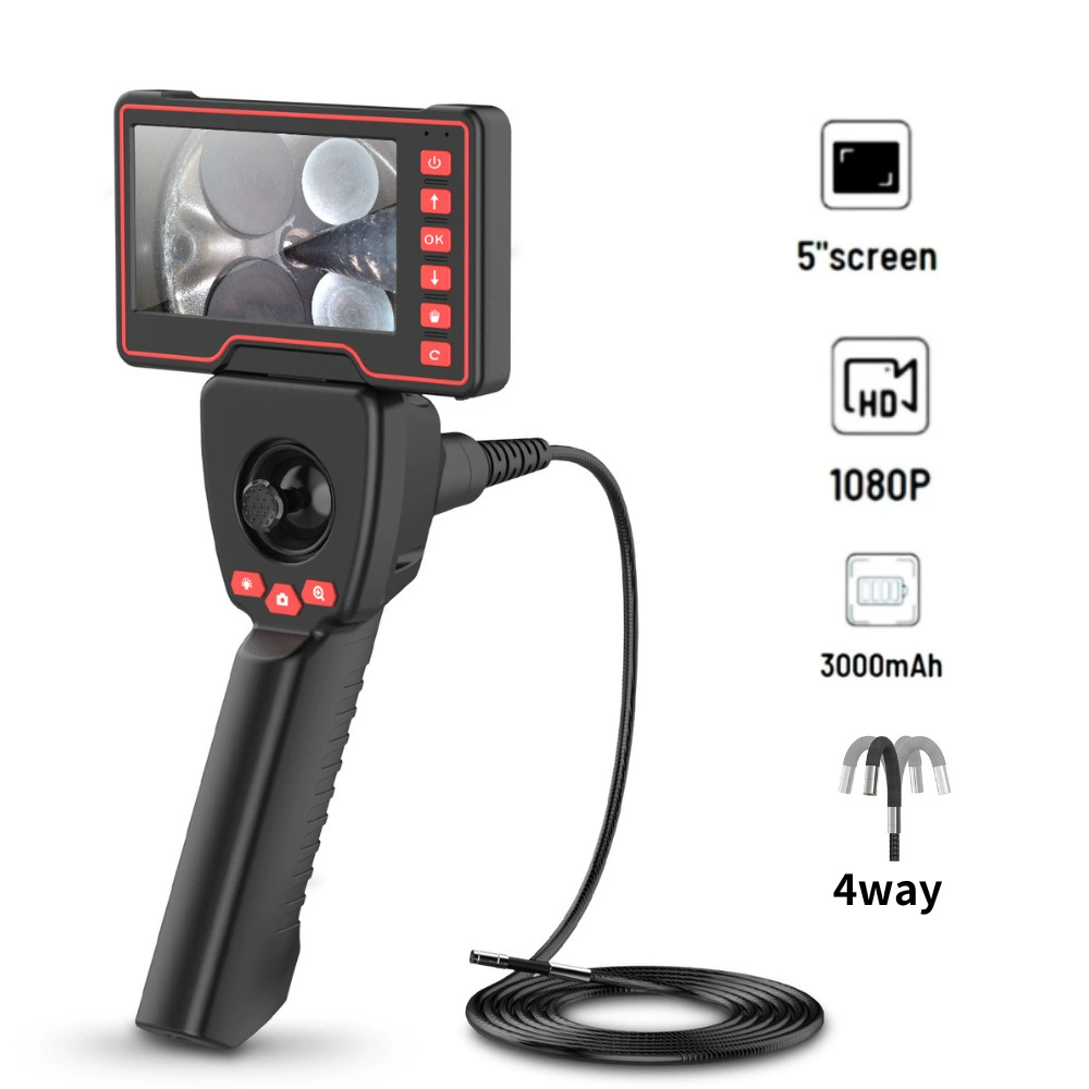 4-сторонний промышленный эндоскоп с обзором 720 градусов, 3.9мм/6.0мм, для осмотра и обслуживания автомобилей, 1.2m высококачественных широкоугольных камер