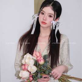 2024蓝珐香橙睡衣性感开衫仿真丝家居服纯欲风女冰丝薄款居服159
