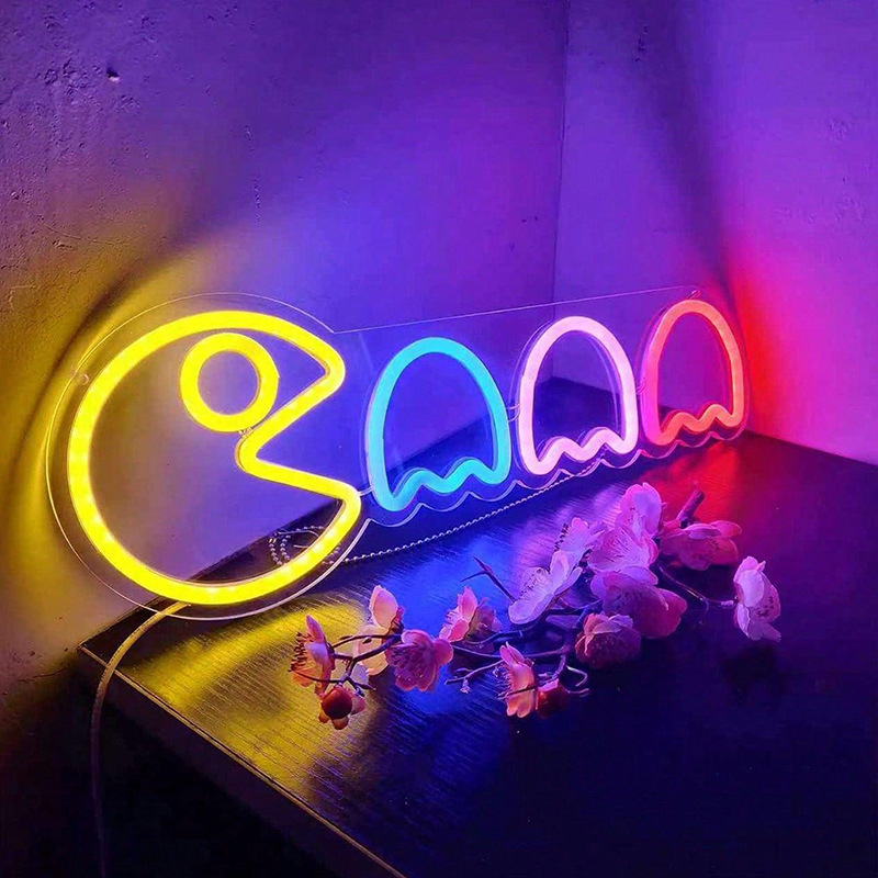 Transfronterizos venta caliente lámpara LED luminosa de neón acrílico lámpara USB patrón de cartel interior lámpara de decoración de fiesta