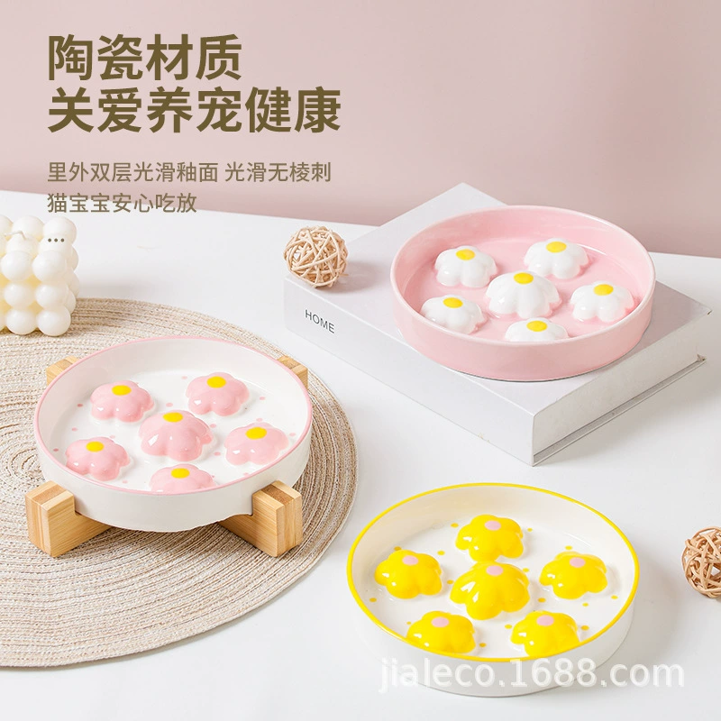 Трансграничные горячие продажи Медленные чаши для собак Собаки Кошки Керамическая ручная роспись