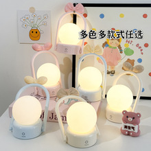 新款网红创意手提蝴蝶结复古台灯便携式小夜灯氛围露营小夜灯三档