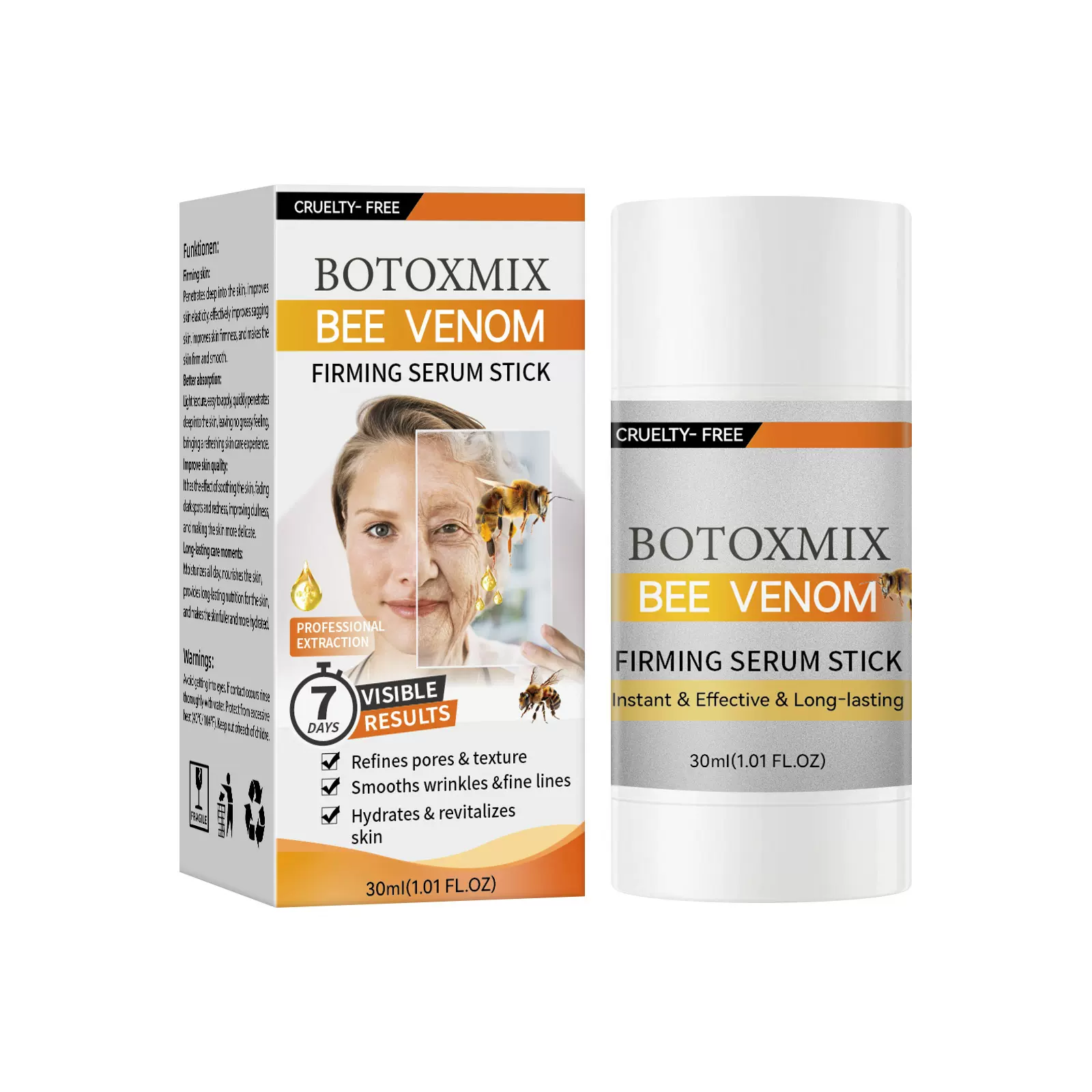 蜂毒面部护理膏淡化细纹滋润补水保湿细腻控油亮肤护肤蜂毒精华棒