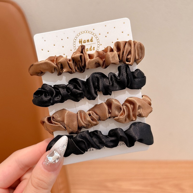Niños coreanos de alta elasticidad y duradera anillo de pelo de intestino delgado 2024 nuevo estilo de niña simple atar el cabello de banda de goma