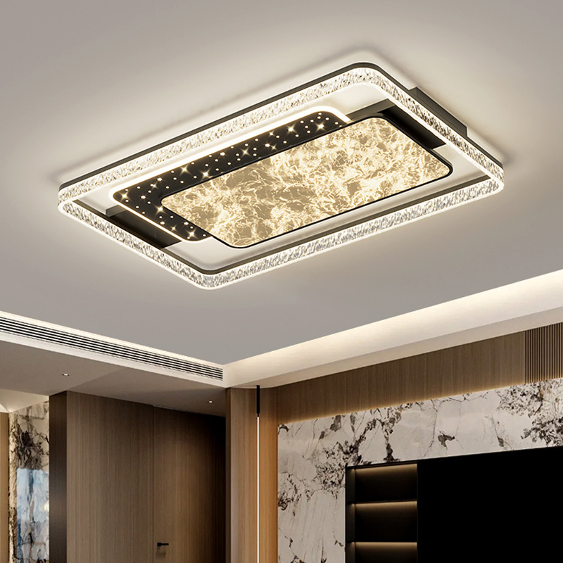 2025 nueva lámpara de sala de estar moderna y sencilla atmósfera ligera y lujosa alta sensación de comedor lámpara de dormitorio casa completa