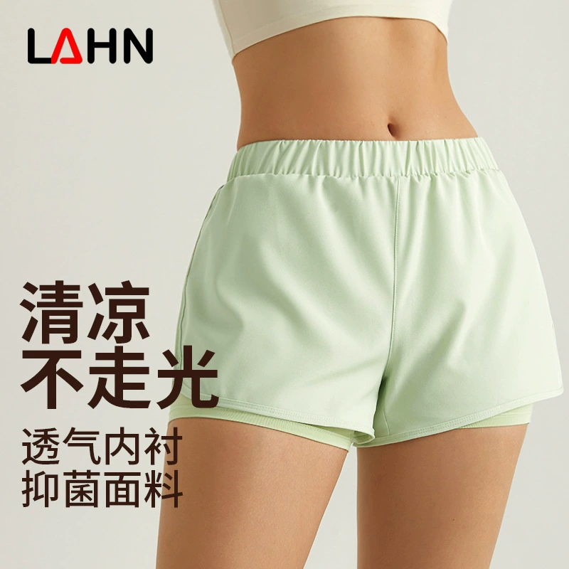 Женские шорты для бега Weiman из двух частей с карманами для мобильных телефонов, чтобы предотвратить обнажение, брюки с тремя точками, шорты для фитнеса и йоги, летние