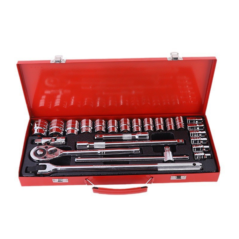 Caja de hierro 24 piezas conjunto de tornillo combinado de reparación de turbina de vapor F rod deslizante de rodillo manguito trinquete espejo superficie de electroforesis de fosfato P