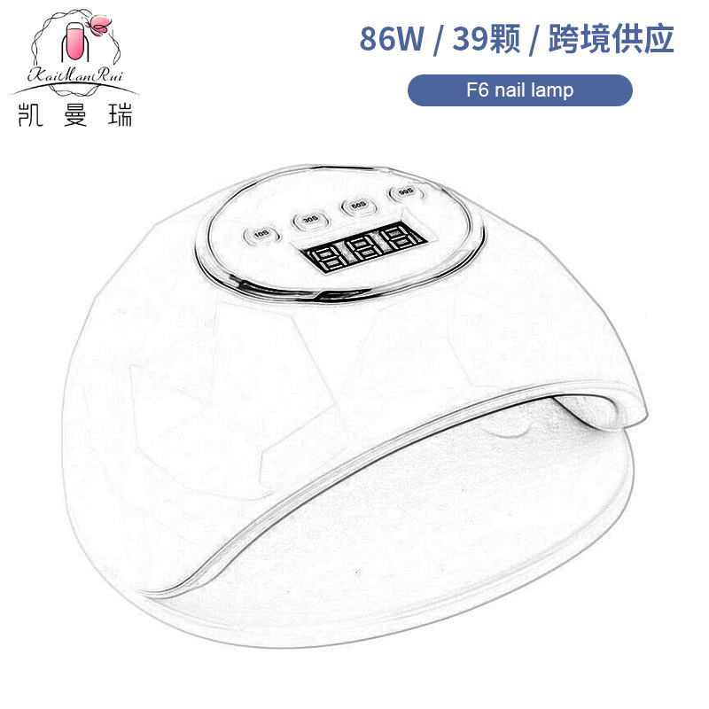 Nuevo producto Lámpara de uñas Máquina de fototerapia de secado rápido Lámpara para hornear uñas de alta potencia Lámpara de fototerapia de esmalte de uñas especial para salón de uñas Transfronterizo
