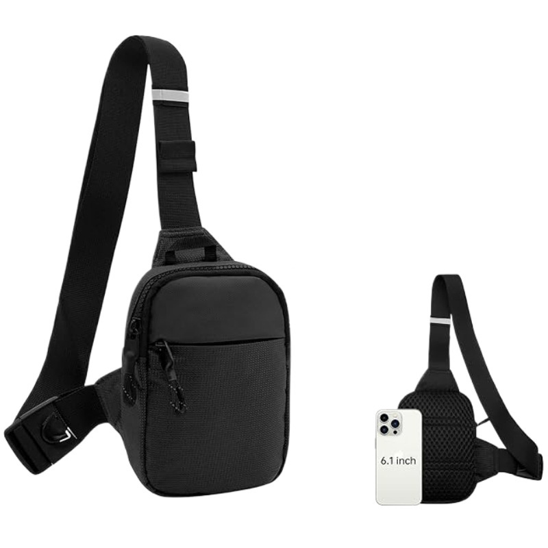 Men's and Women's Waist Bag Waterproof Sports Waist Bag Travel Hiking Running Belt Crossbody Wallet Chest Bag Exercise Backpack