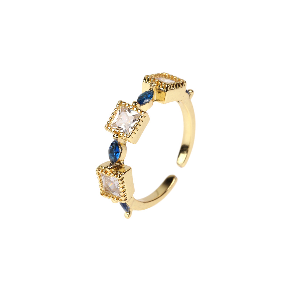 Retro Fashion Diamond C-shaped Ring display picture 4