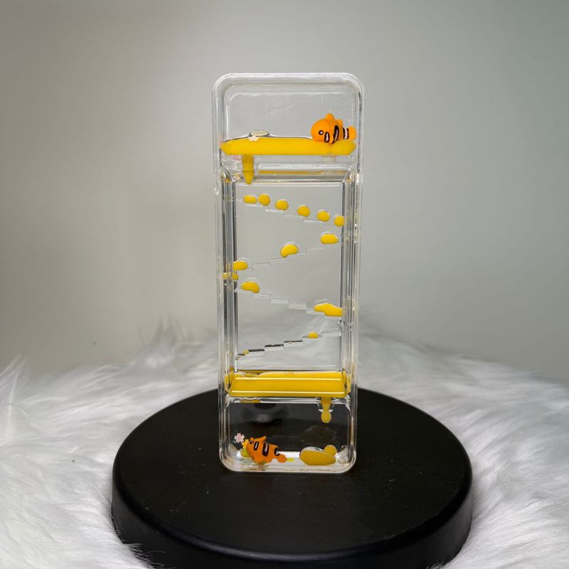 クリエイティブな減圧スライドオイル漏れオイルドリップデスクトップ装飾品液体砂時計学生の誕生日プレゼント子供の装飾|undefined