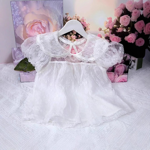 Girls Summer Short-Sleeved Lolita Bottoming Baby Doll Shirt 2025 New Bottoming Popular Shirt with Puff Sleeves
