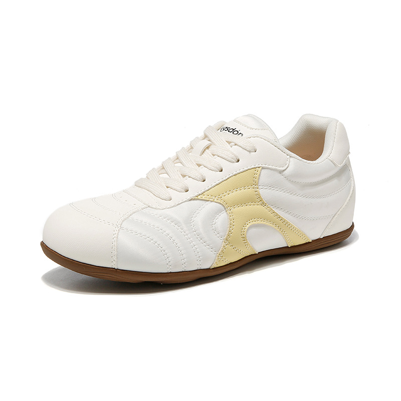 Augu Lion Dengde zapatos de entrenamiento para mujeres 2025 nuevo otoño suave blanco ligero ballet Gump zapatos deportivos casuales