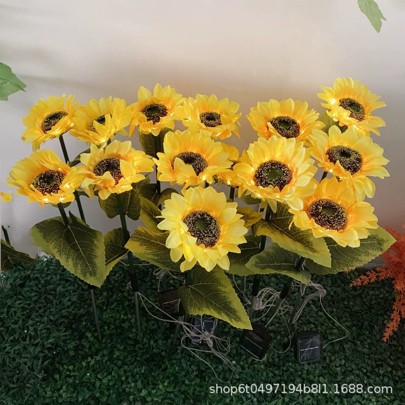 Солнечный фонарь Подсолнух Солнечный фонарь лампа одна Поддержка два солнечных фонаря Открытый Декоративный светильник садовая лампа