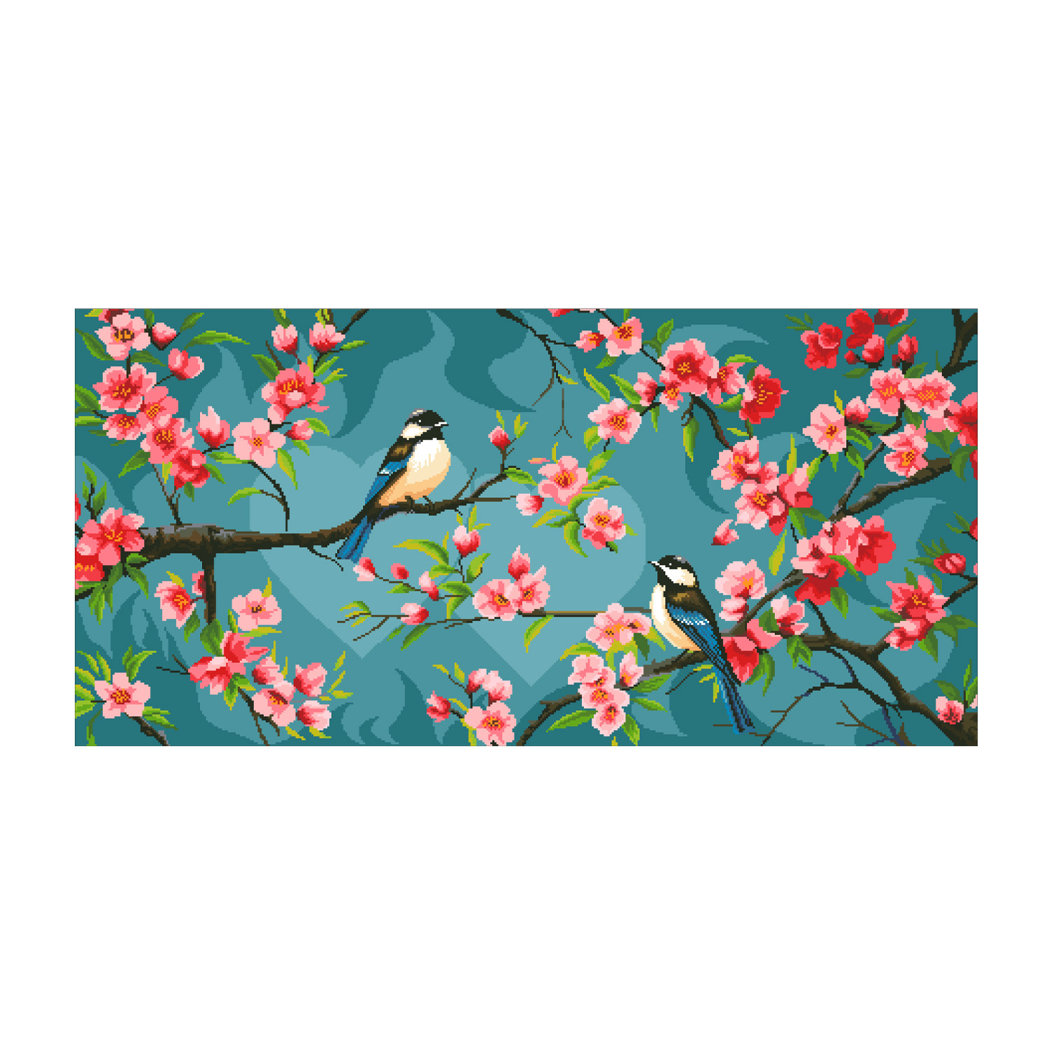 Monalisa real Cruz puntada hacia arriba versión 2 nueva flor simple pintura decorativa bordado hecho a mano image 6