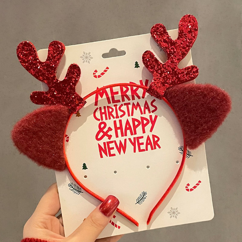 Bonito Minnie arco de cabeza de Navidad mujer dulce cabello fijación de cabello fiestas de cabello adornos de tocado