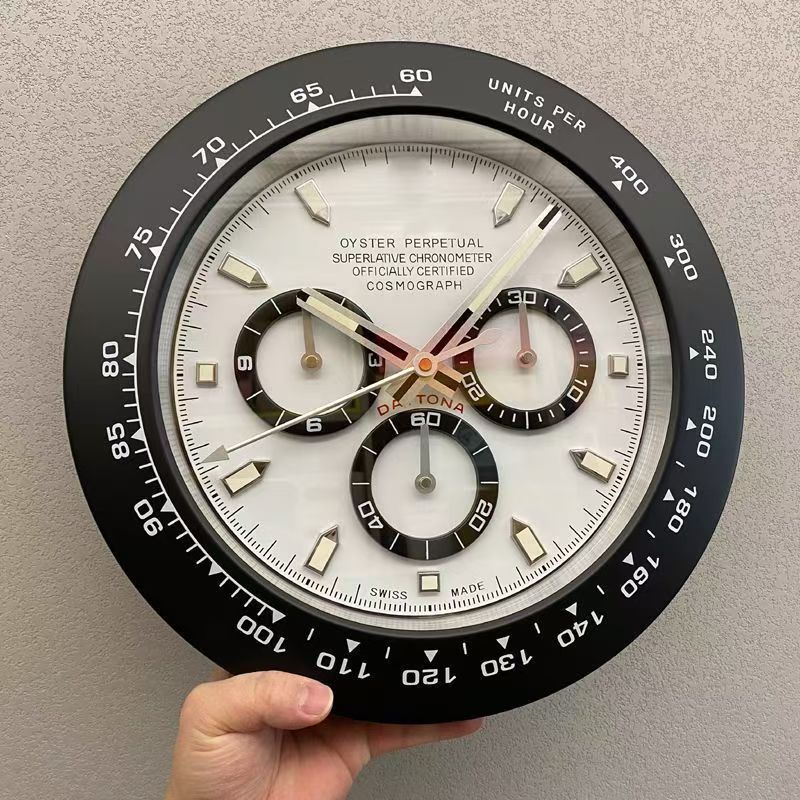一件起批金属不锈钢夜光客厅挂钟GMT静音钟表专供出口Wall clock|undefined