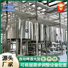 工厂大型啤酒设备不锈钢精酿啤酒大型设备全自动啤酒大型生产线