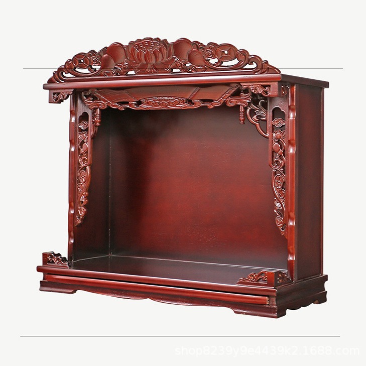 Three Saints Altar Table, Buddha Table, Incense Stand, Bodhisattva Cabinet, Old Elm Wood Shrine, Double Altar, Wall-Mounted Buddha Stand, Buddha Statue