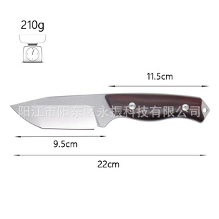 Cross-border outdoor straight knife stainless steel multifunctional knife D2 steel knife