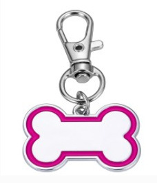 Nuevo collar de mascotas joyería goteo aceite hueso colgante anti-perdido identidad Etiqueta de perro aleación de zinc adornos letras láser