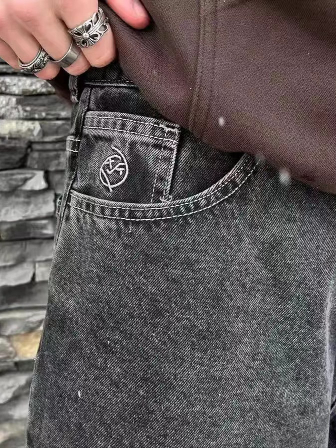 Street Polar Boy Ropa Skateboarding Vintage Pantalones cortos de mezclilla Harajuku Hip Hop Dibujos animados Gráficos Pantalones cortos de mezclilla