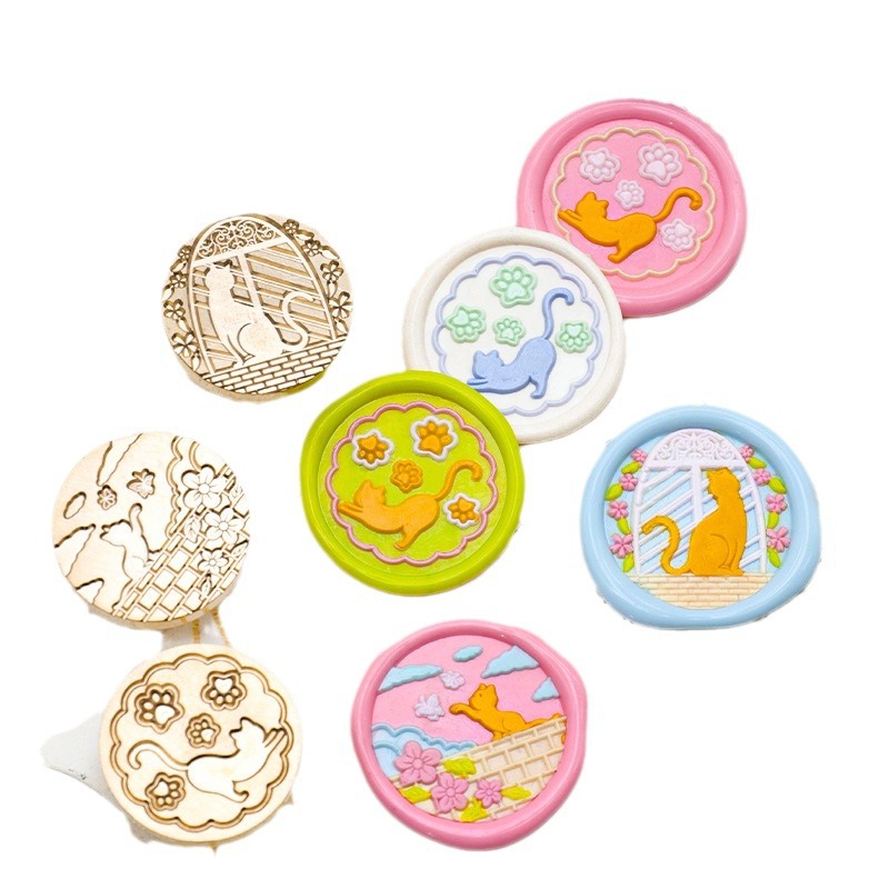 Sello de pintura de fuego cabeza de cobre patrón confectado sello de pintura de fuego cabeza talla Carta Europea planta sellado cera fábrica al por mayor