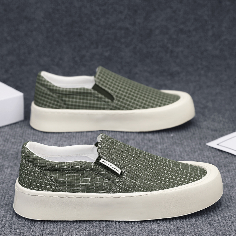 Zapatos de verano transfronterizos para hombres, zapatos de lona transpirables, zapatos de trabajo perezosos, zapatos casuales para hombres de moda al por mayor