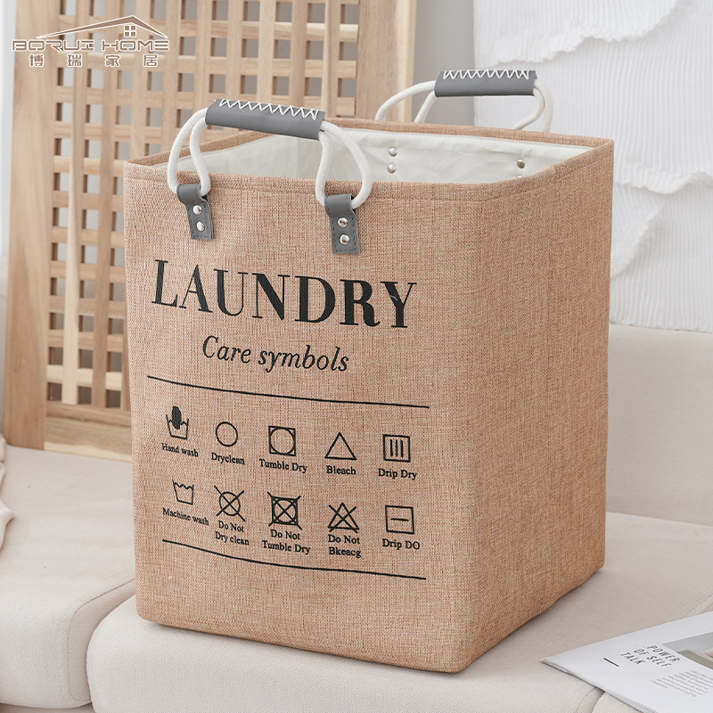 Cesta de almacenamiento de ropa grande transfronteriza cuerda de algodón cesta de almacenamiento de artículos diversos simple portátil material de lino cesta de almacenamiento a prueba de polvo