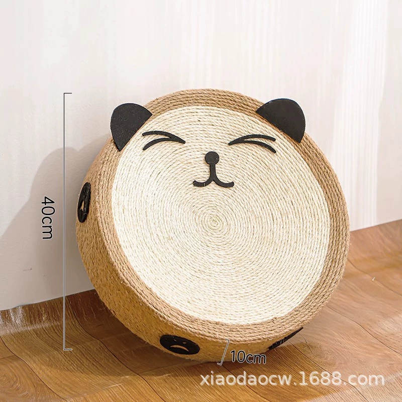 Jute cat scratch board cat bed wear-resistant non-shedding hemp rope integrated paw board large cat