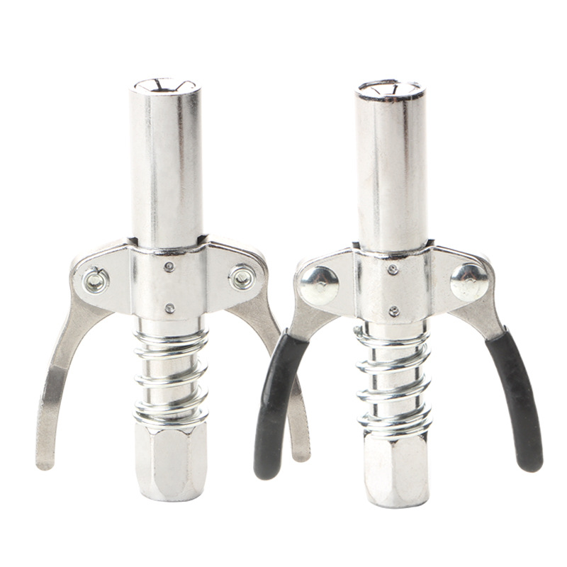 Pistola de grasa boquilla de bloqueo tipo de abrazadera de aceite de alta presión manual eléctrico neumático mantequilla máquina autoblocante boquilla plana accesorios de cabeza plana