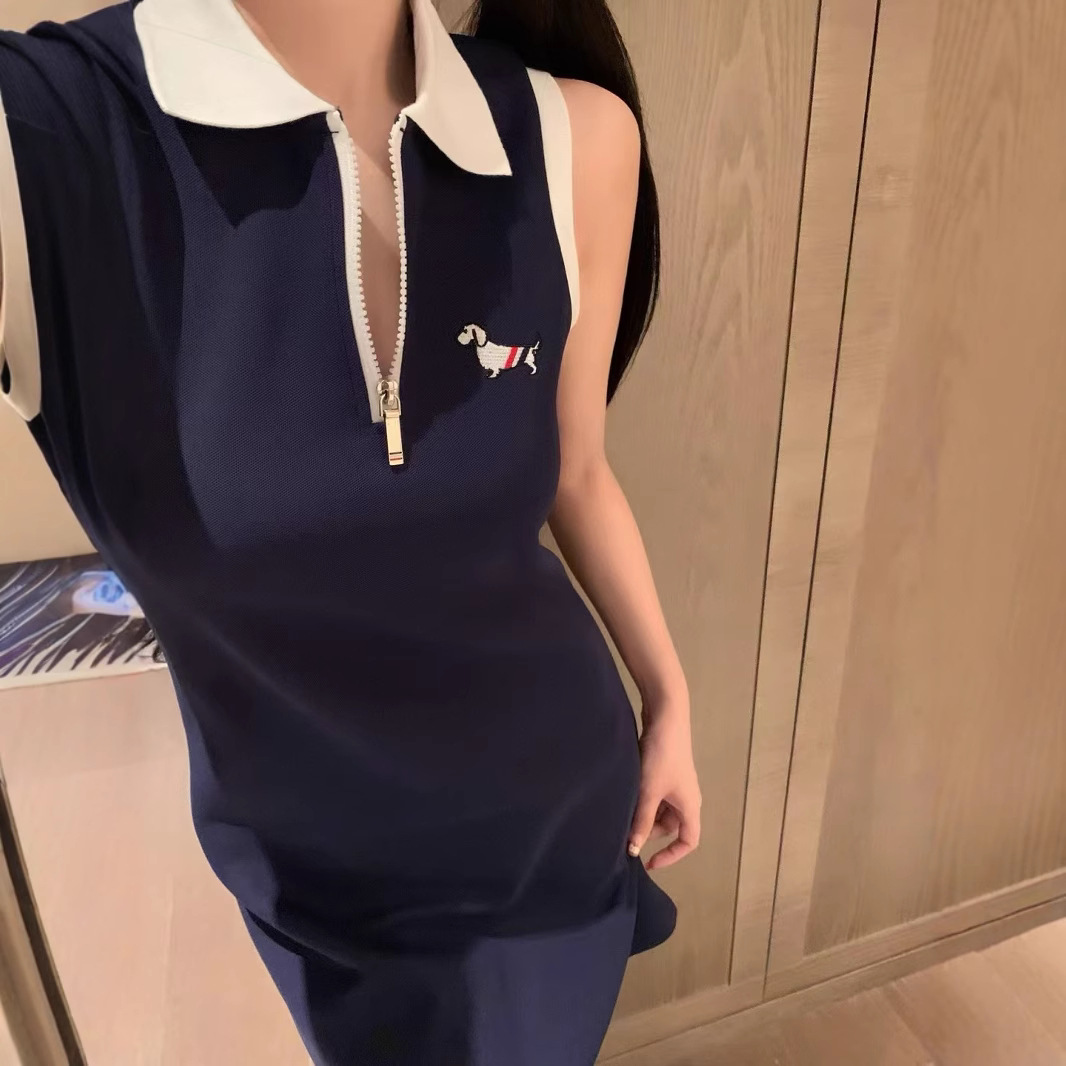 Summer dress with sleeves with zipper sleevless