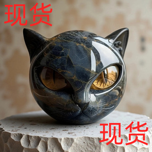 LuxuryBlackCatStoneSculpture��؈ʯ���֬�[���ֹ�؈���}�Q��