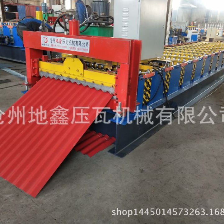 彩钢瓦机器水波纹压瓦机 沧州地鑫压瓦机 销售836小圆弧设备