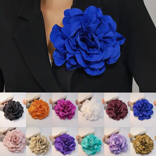 New Three-Dimensional Pleated Large Corsage Simple Fabric Jewelry Brooch Large Corsage Suit Clothing Accessories