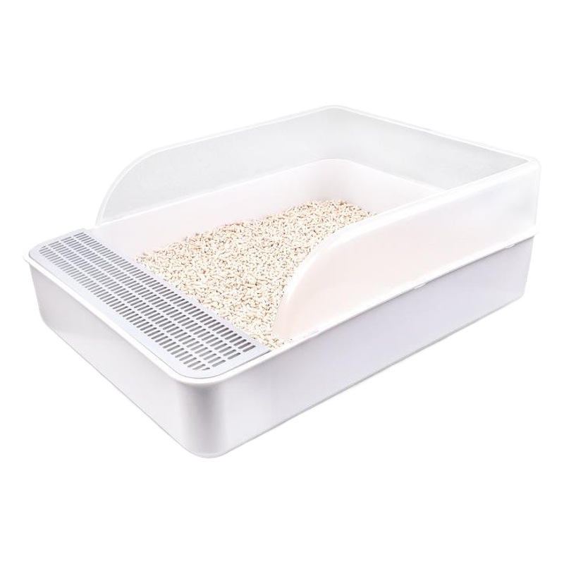 Pet large semi-enclosed plastic cat litter box top-in cat toilet pet fully enclosed cat litter box wholesale