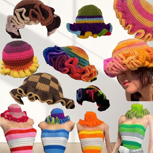 Ruffle hat�羳�ֹ�ᘿ����~߅����ñ���~߅ë��ñ�f�}���r��ñ��
