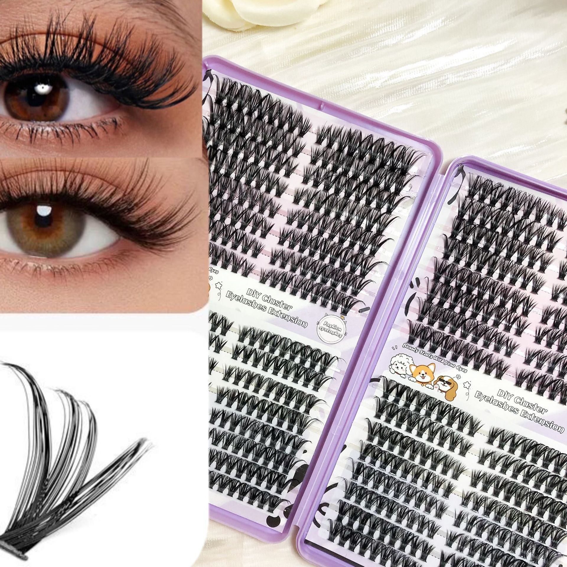 32 rows of dense DlY lashes 093
