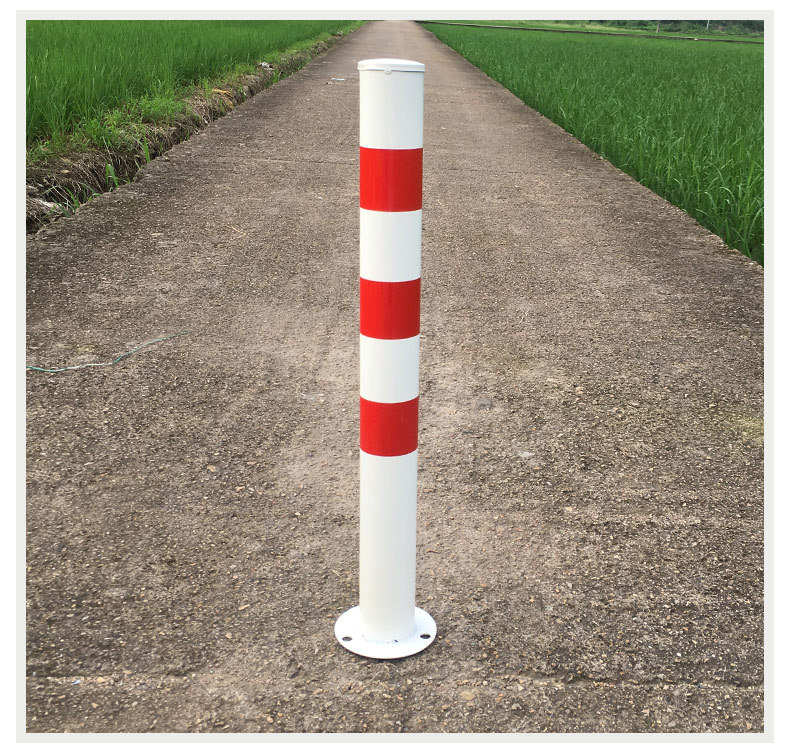 75cm 고정 빨간색과 흰색 철 기둥