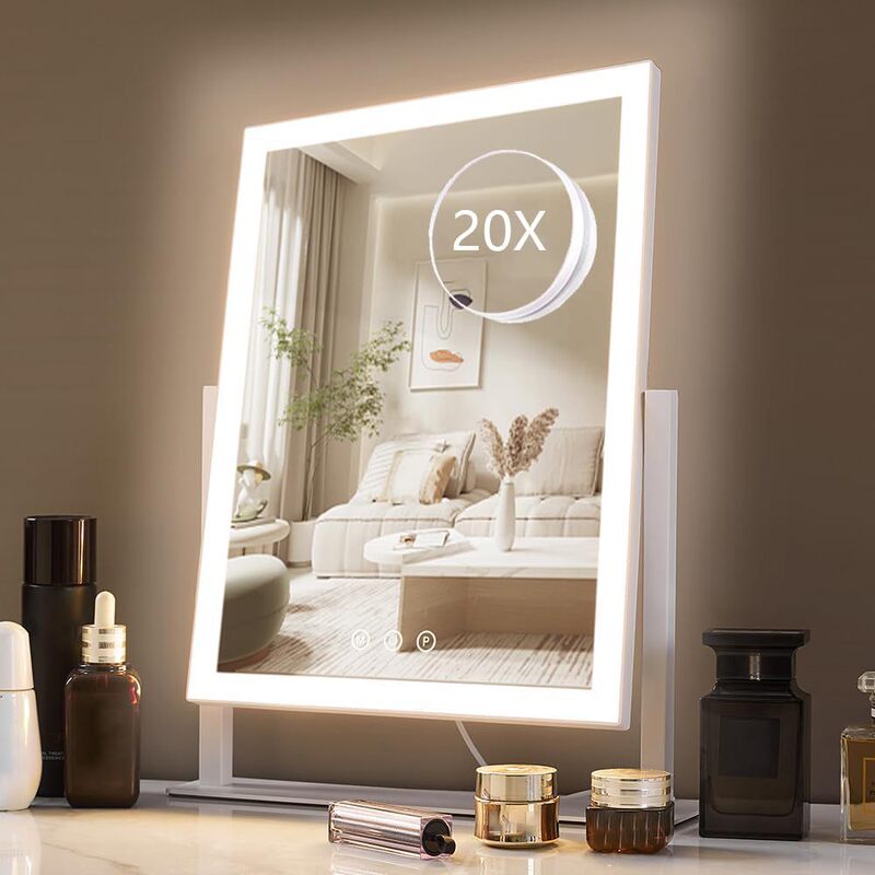 Amazon's Popular Hollywood Makeup Mirror with Three-Color Light and Brightness Adjustable Led Smart Makeup Mirror Manufacturer