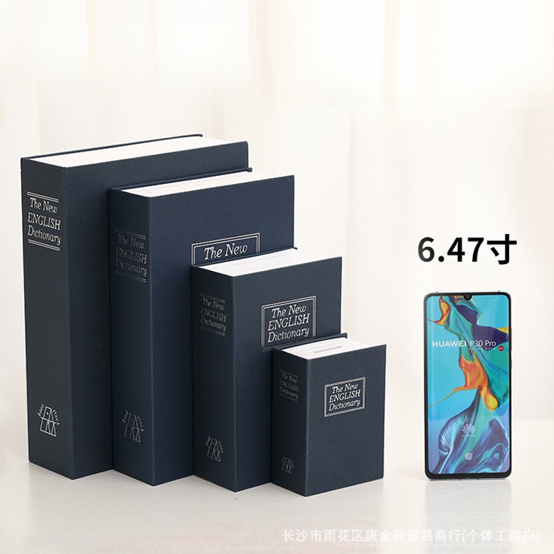 Book safe password box with lock small lock cabinet small money box…