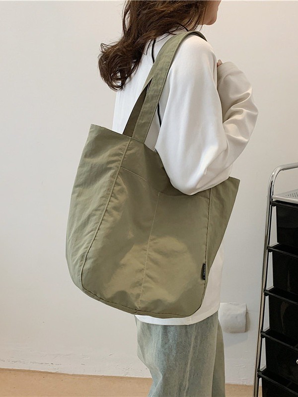 Cross-border casual shoulder bag, waterproof nylon shoulder bag, large capacity women's casual design commuter tote bag