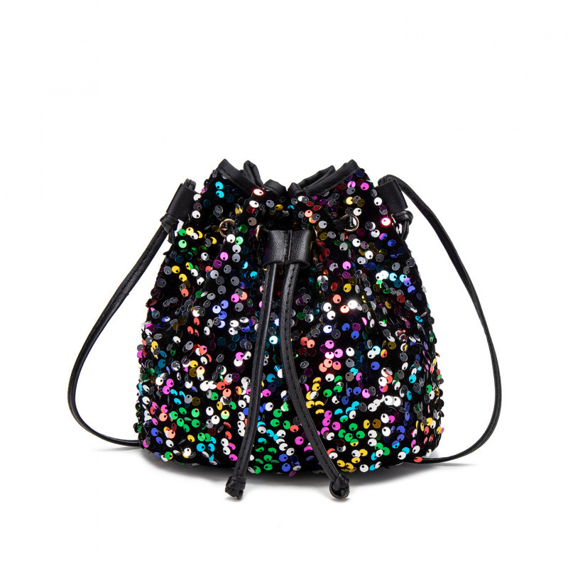 Bolso de moda de sequilla en línea 2025 otoño nuevo estilo versátil bolso de hombro mochila coreano bolso de cubo