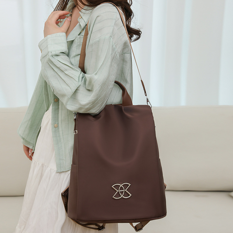 Weiblicher 2024 neuer Trend Oxford-Stoff leichter atmungsaktiver modischer lässiger Damen-Diebstahlschutz-Rucksack_voghion.com