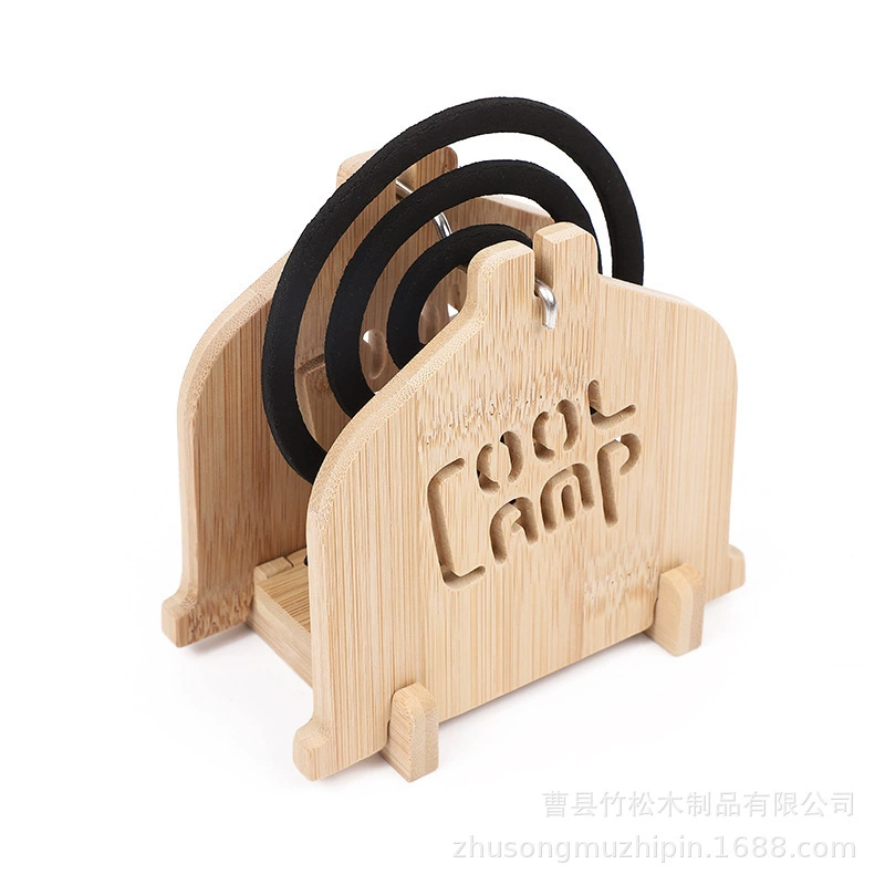 Бамбуковый держатель для спирали от комаров, коробка для спирали от комаров, печь для спирали от комаров для приготовления пищи на открытом воздухе, рыбалки, кемпинга, съемная портативная подставка для спирали от комаров, уличная подставка