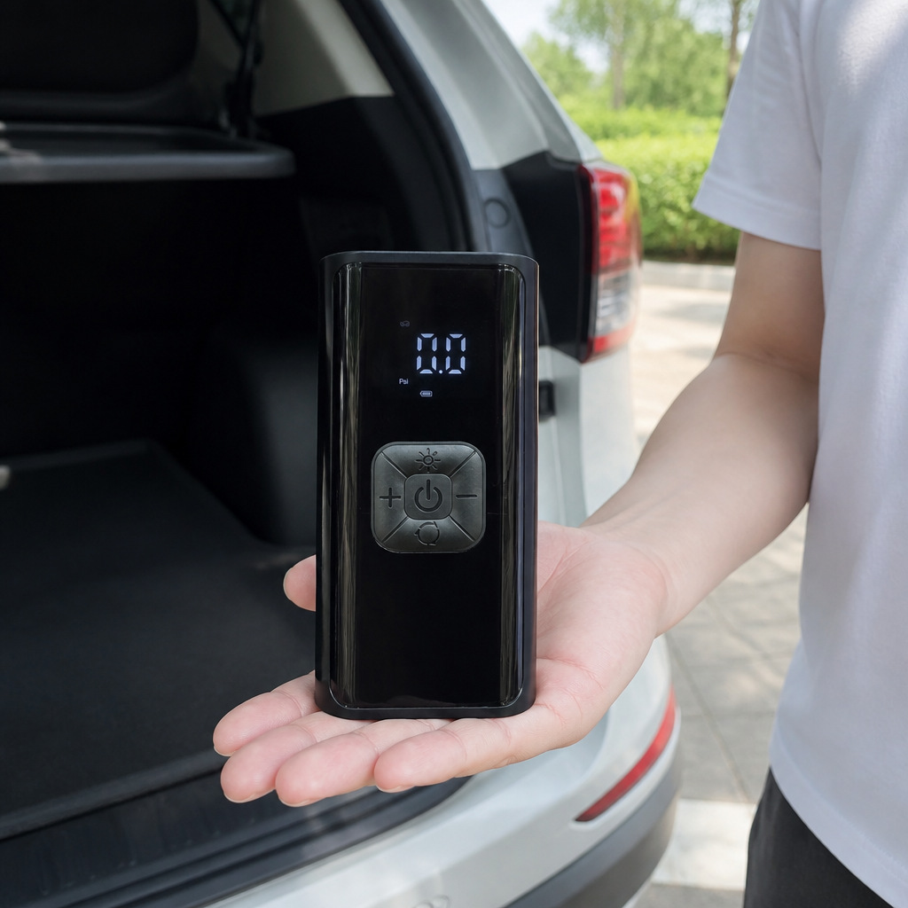 Cross-border car air pump, wireless digital display car air pump, multifunctional portable high-pressure car tire inflator